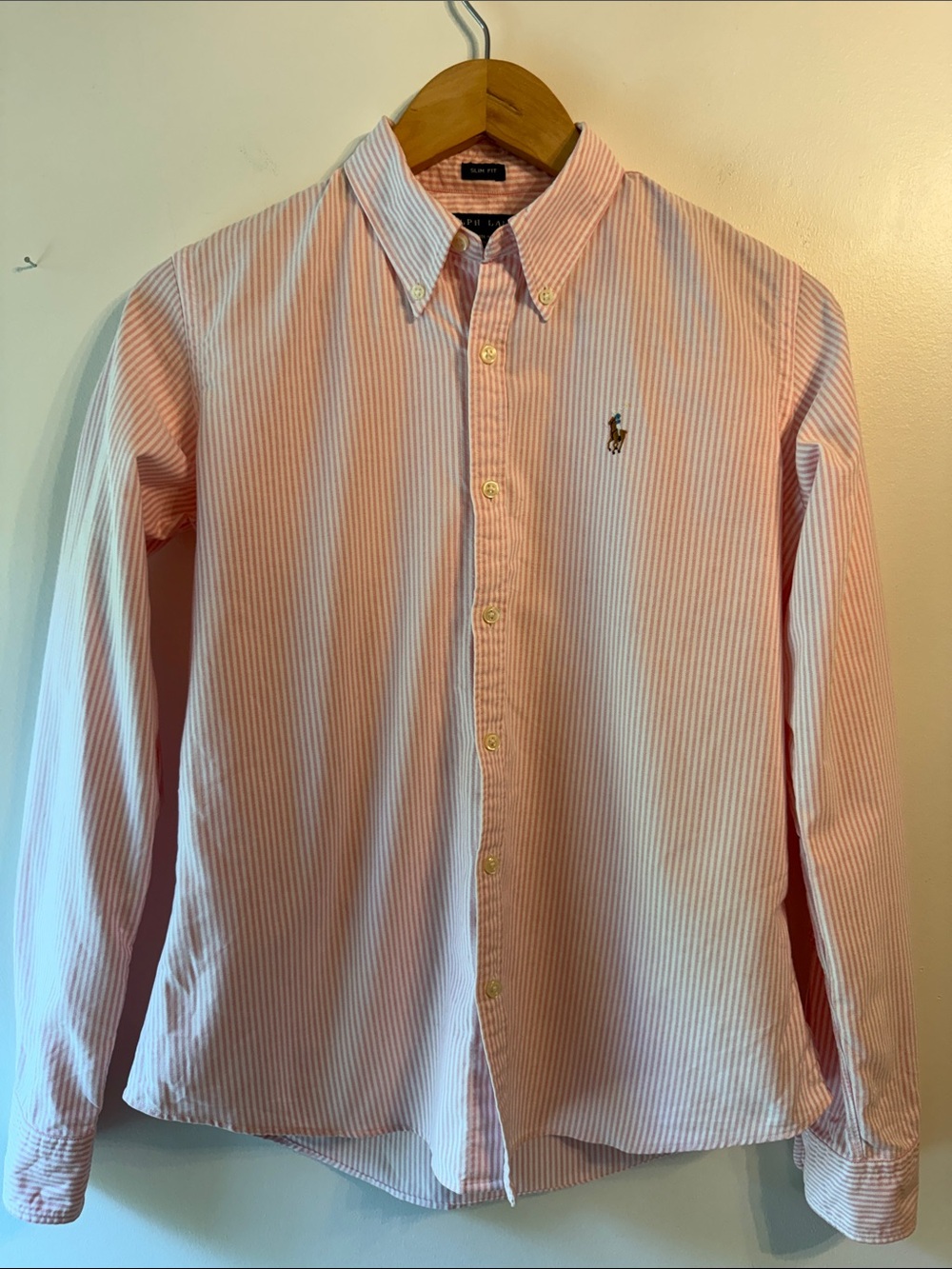Ralph Lauren Pink Striped Button-Down Shirt